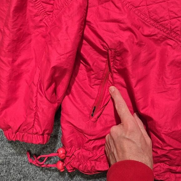 VTG Roffe Puffer Ski Jacket SzM Bomber Retro 80s Neon Pink Glam Tech Union USA - Picture 14 of 16